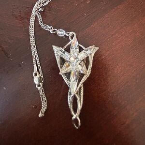 Arwen Evenstar Lord of the Rings sterling silver 18” necklace